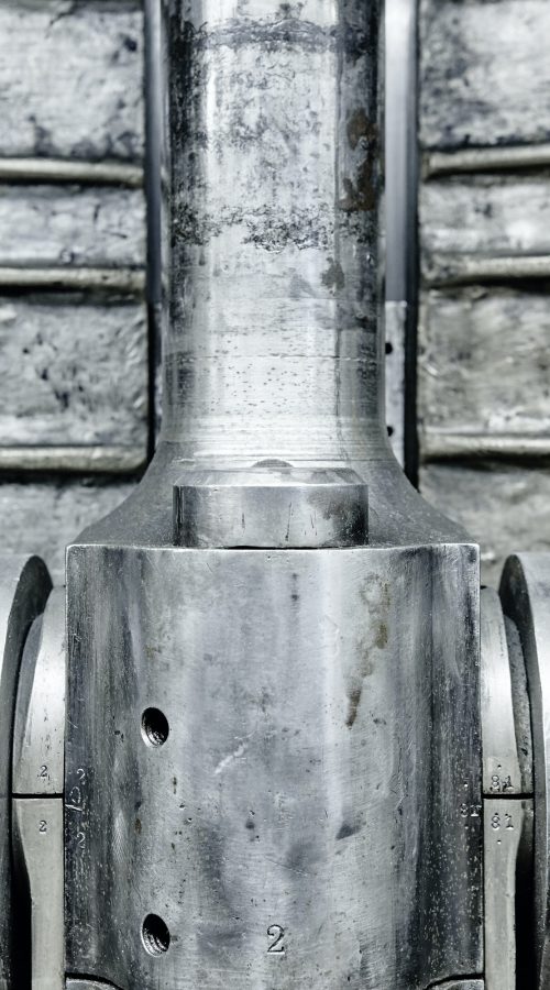 Metallisches Bauteil nahaufnahme