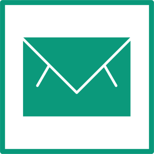 Briefcase-Symbol in Türkis