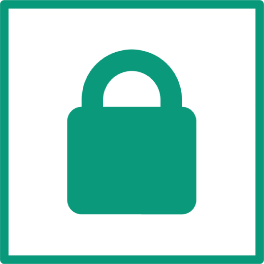 Schloss-Symbol auf schwarzem Hintergrund